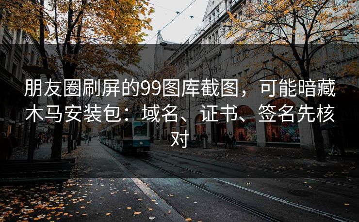 朋友圈刷屏的99图库截图,可能暗藏木马安装包:域名、证书、签名先核对